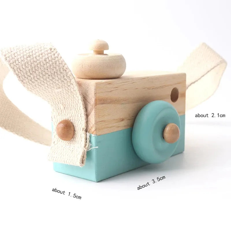 Wooden Fashion Camera Baby Toys Pendant Baby Block Montessori Toys for Children Wooden DIY Presents Nursing Gift Outdoor Toys