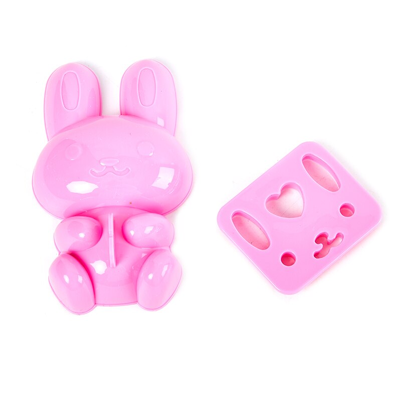 3Pcs/Set Cute Rabbit Sushi Mold DIY Sandwich Rice Ball Molds With Spoon Baby Kids Breakfast Mold Sushi Bento Accessoires